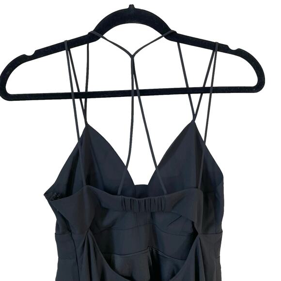 Express Womens Strappy VNeck Babydoll Cami Tank Top Black S Fairy Whimsigoth Y2K - Picture 5 of 10